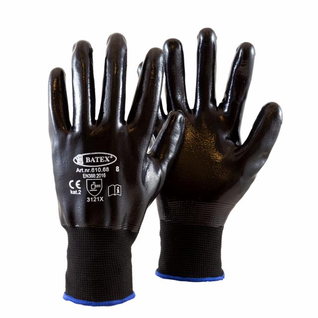 Nitril vann- og oljebestandig hanske