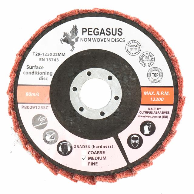 Pegasus fiber Flap Disc Ø125 mm medium, rød